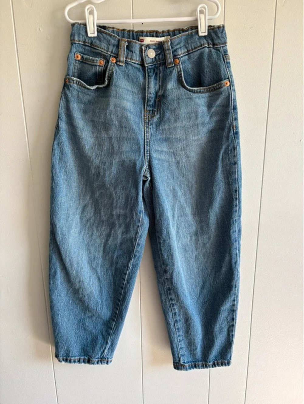 Girls size 8 Levi’s Blue Denim Baggy Barrel Jeans